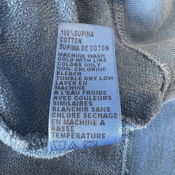 Standard James Perse Womens Sweatshirt Blue Supima Cotton French Terry Sz 1 S - Picture 9 of 9